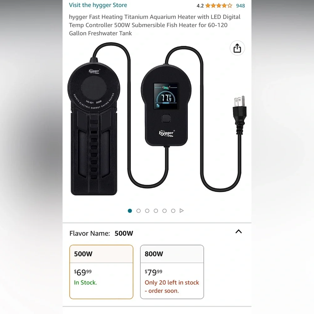 Hygger aquarium heater
